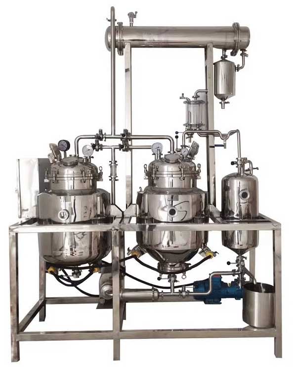 實(shí)驗(yàn)型中藥萃取濃縮收膏機(jī)組中草藥植物精油提取罐